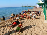 Тренировки на пляже МДМЦ Чайка