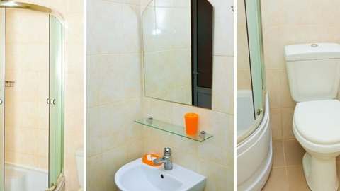 Санузел в 2-местном номере «Стандарт» (корпус 1)