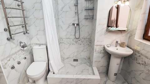 Санузел в 1-комнатном «Люксе», корпус № 1